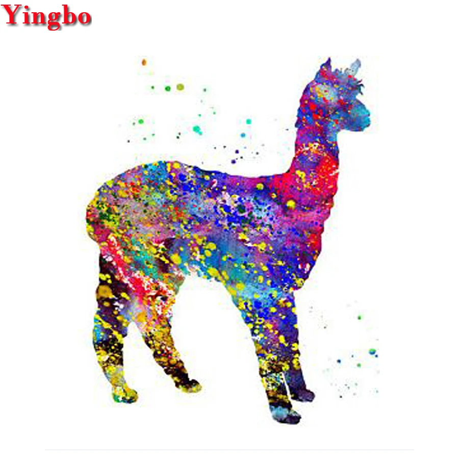 

Diy diamond embroidery Watercolor alpaca 5d full rhinestone pictures mosaic diamond painting cross stitch kits Rhinestones