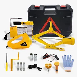 Cric Portable 3 en 1 pour voiture électrique, pour ménage, 120 370/420mm, avec clé électrique et accessoires 