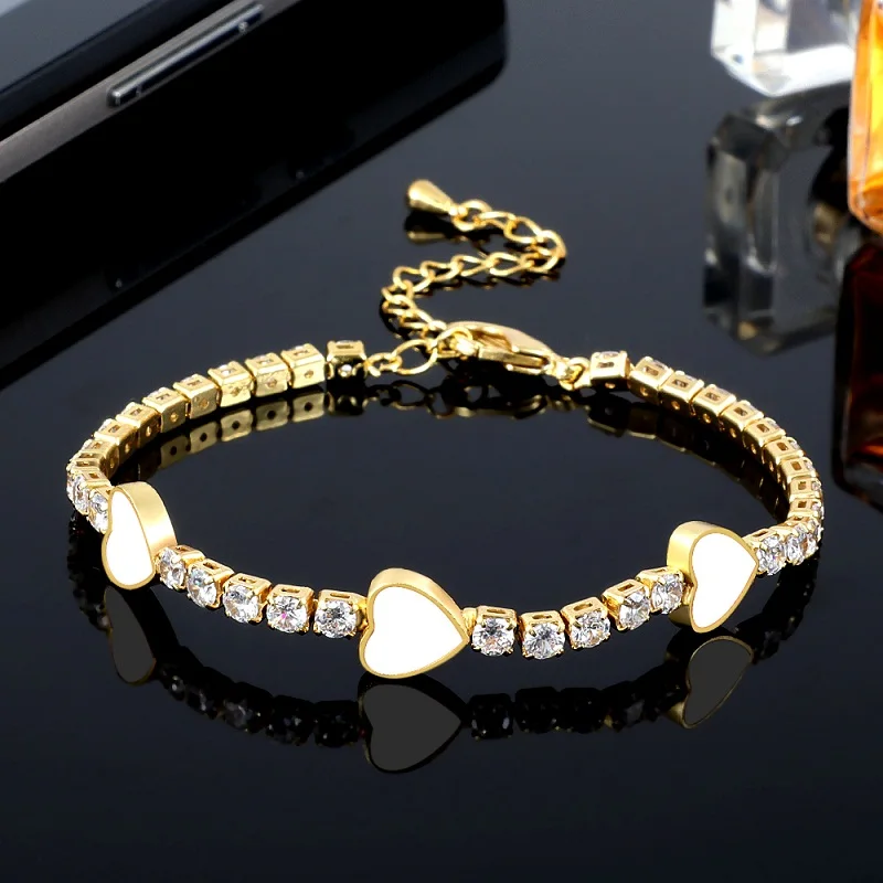 Новые модные брендовые цветные браслеты в форме сердца для женщин