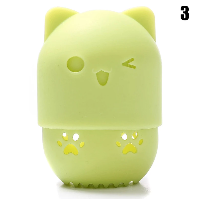 Makeup Sponge Holder Soft Silicone Cosmetics Blender Powder Puff Drying Holder Case 998 - Цвет: 3