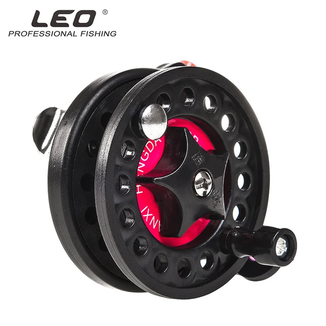 LEO 1Pcs Winter Mini Ice Fishing Reels Ball Bearings Reels Outdoor