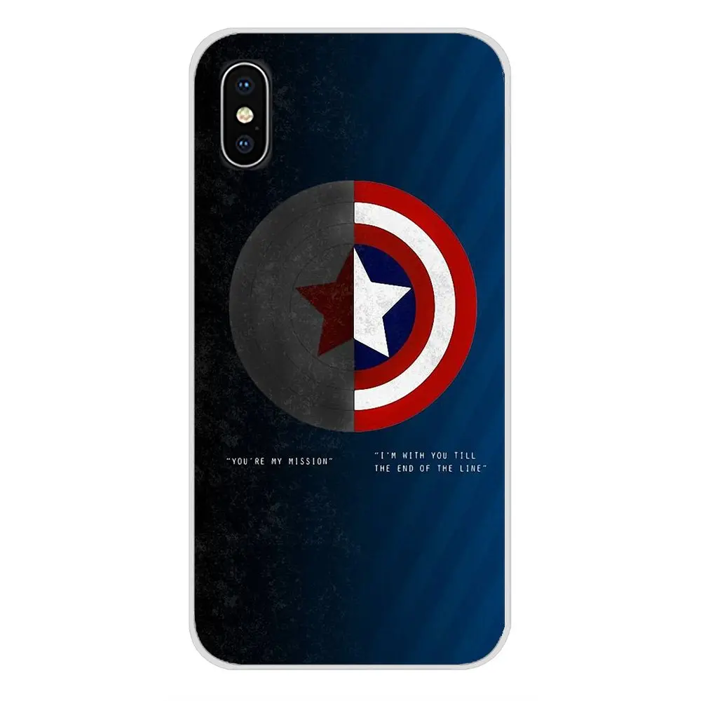 Мягкий чехол-сумка для Apple iPhone X XR XS 11Pro MAX 4S 5S 5C SE 6S 7 8 Plus ipod touch 5 6 captain america Civil War Winter Soldier - Цвет: images 1