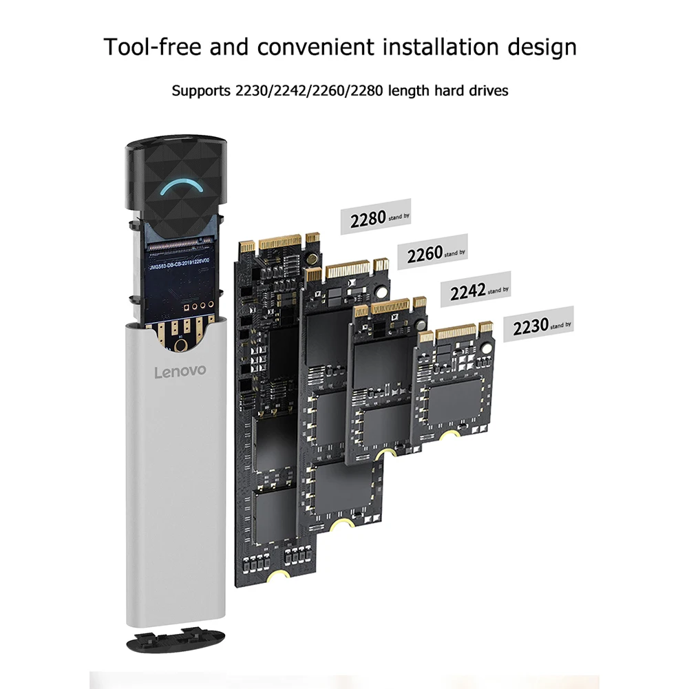 Lenovo M-02 M2 SSD корпус PCI-e NVMe M.2 NGFF B Ключ к USB 3 1 Gen 2 Type C твердотельный накопитель Корпус