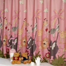 Плотные занавески с изображением милого льва для детей, гостиной, спальни, оконные занавески, панели, занавески, WP332 и 3
