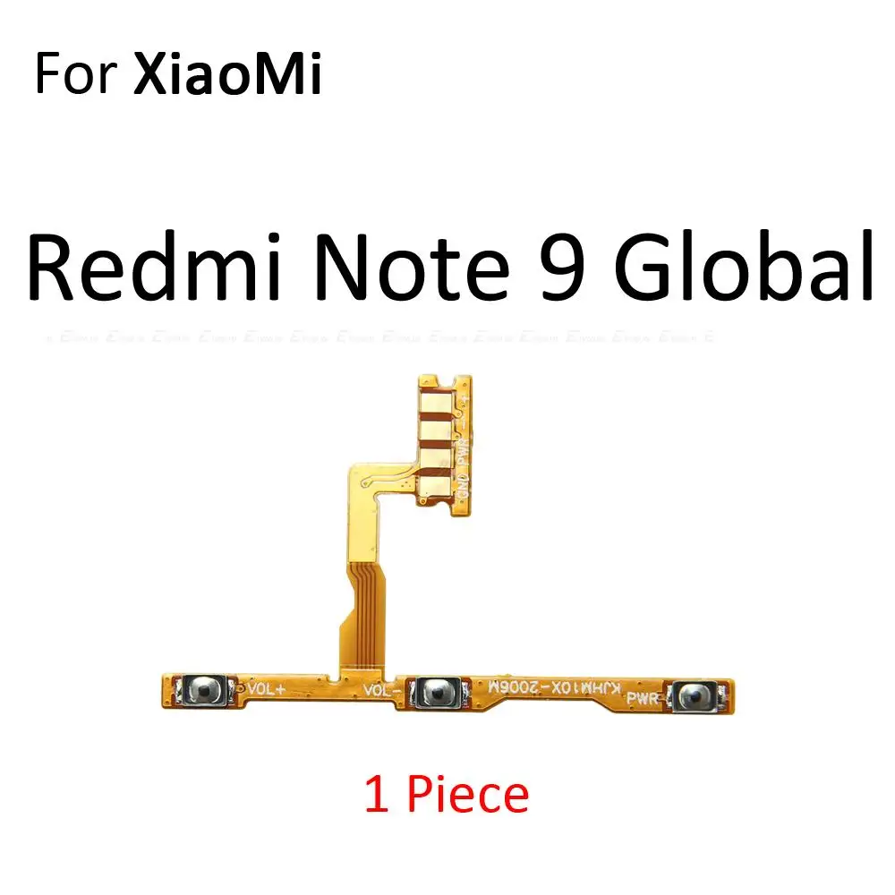 Flex Cable Button Switch Control Key Button Replacement Parts Phone Button Replacement Parts Power Switch Button Power On Off Button Volume Switch Key Control Flex Cable Ribbon For XiaoMi Redmi 9C 9A NFC Note 9 9T 9S 10 Pro Max 10T