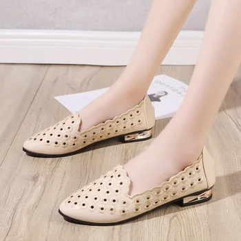 

2019 Spring Women Flats Pointed Toe Slip on Ballet Flat Shoes Shallow Boat Shoes Woman Loafer Ladies Shoes