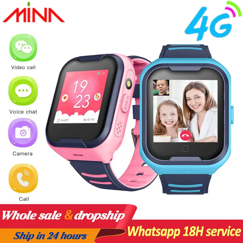 A36E 4G Детские умные часы gps трекер детские часы 4G Видео умные часы SOS Будильник камера телефон часы для детей PK Q90