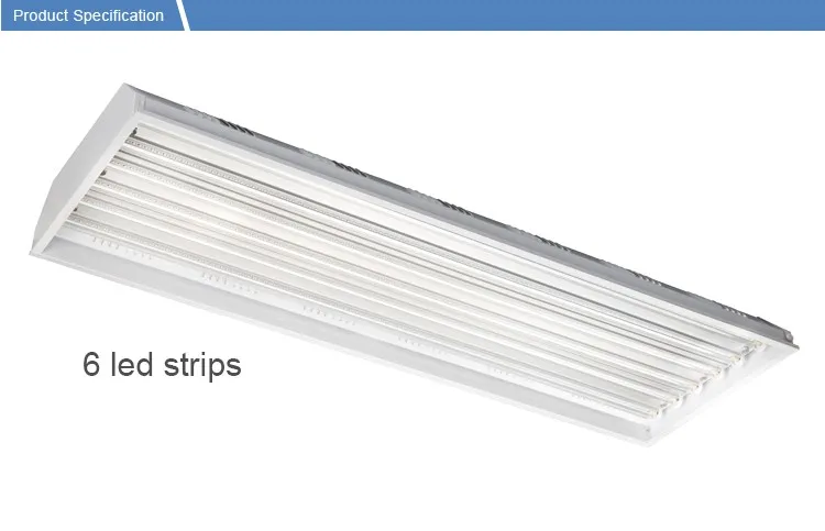Commercial meeting room replace t8 flicker free ceiling led troffer fixture 130lm/w 2ft 4ft 5ft office linear high bay light