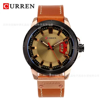 

Fashion Popular Trend New Style Gift MEN'S Watch Leather Belt Calendar MEN'S Watch Waterproof Quartz Calendar Watch