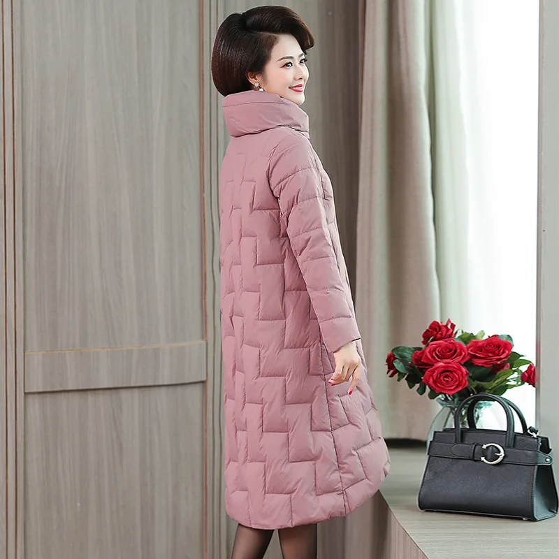 

Winter Large Size Coat 2018 New Style Middle-aged Cotton-padded Clothes Women's Mid-length Cotton-padded Jacket Middle-aged Wome