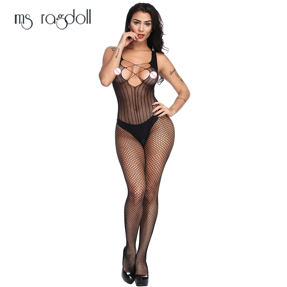 MS ragdoll, сексуальное женское белье, боди, эротическое белье, открытая промежность, эластичная сетка, чулки для тела, горячее порно Нижнее белье