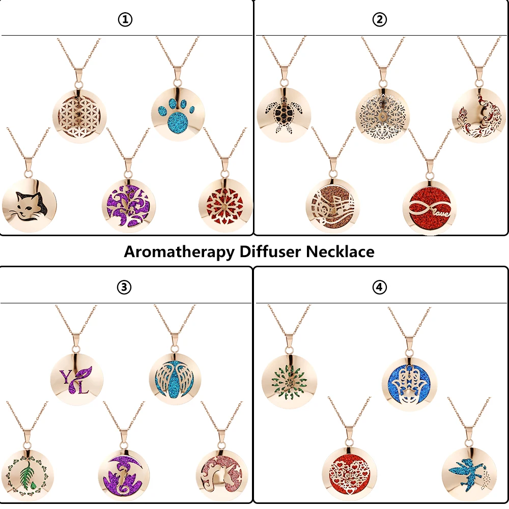 Животное ароматерапия диффузор Neckalce эссенция масло медальон со