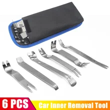 

Car Inner Removal Tool 6pcs Kit Auto Car Radio Door Clip Panel Trim Dash Audio Removal Installer Pry Tool with Canvas Bag