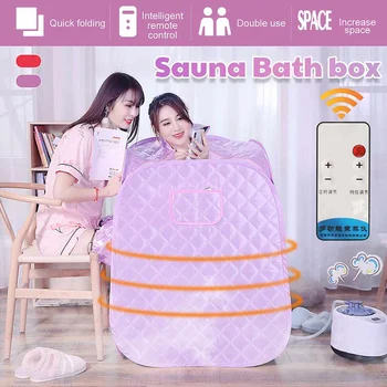 

Slimming Sauna Rooms 2.2L 110V Household Portable Sweat Steamer Single 9 Levels Adjustable Collapsible Room with Remote Control