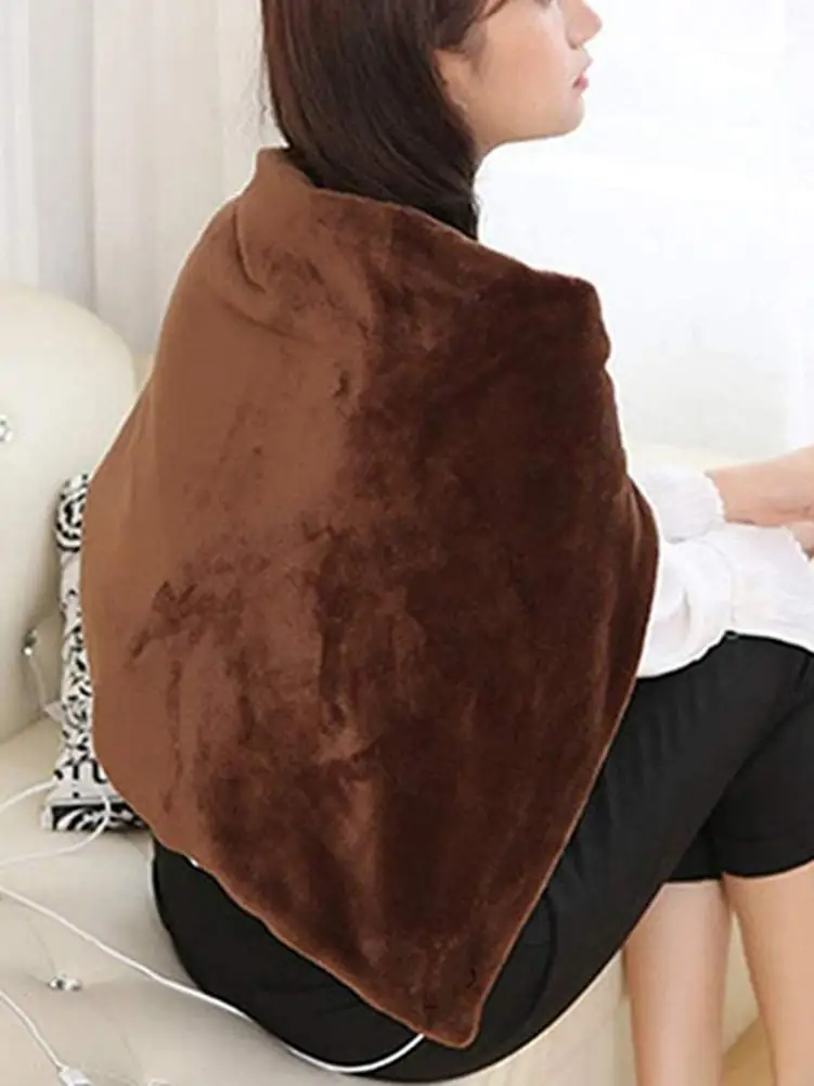 

45x80cm USB Electric Heating Shawl Washable 3 Heat Settings with Timing Function Heated Blanket #W0