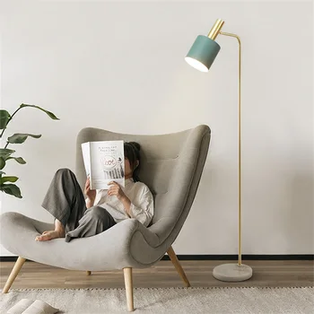 

lyustra lampa Nordic Simple Gold Lustre Led Floor Lamp Modern Design Lamp Stand Marble Light Deco Salon Living Room