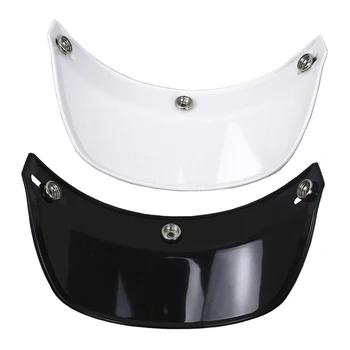 

2019 Hot Windproof Universal 3 Snap-Button visor Shield Lens Retro Flip Up Wind Shield for Open Face Motorcycle Helmet