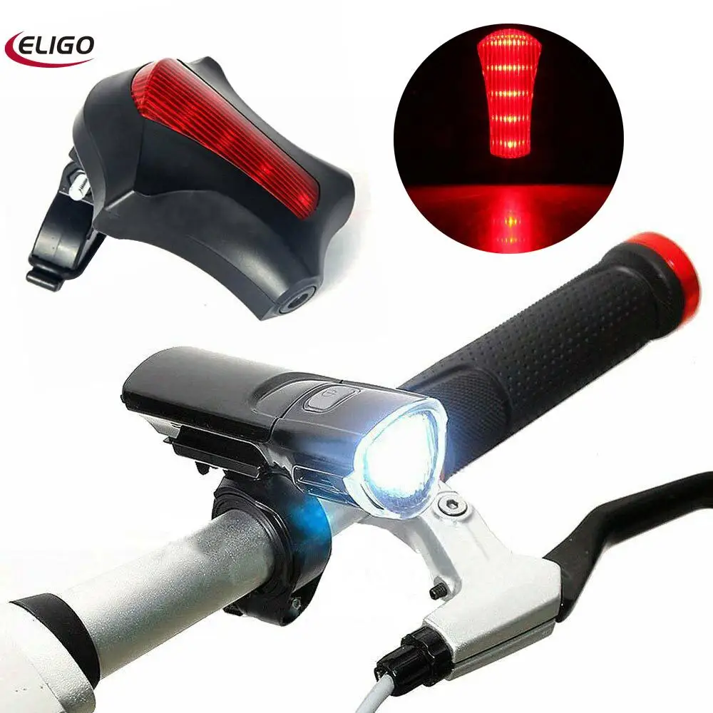 

Headlights with light group head bicycle mountain bike laser road end rear highlight headlight laser taillight black red light