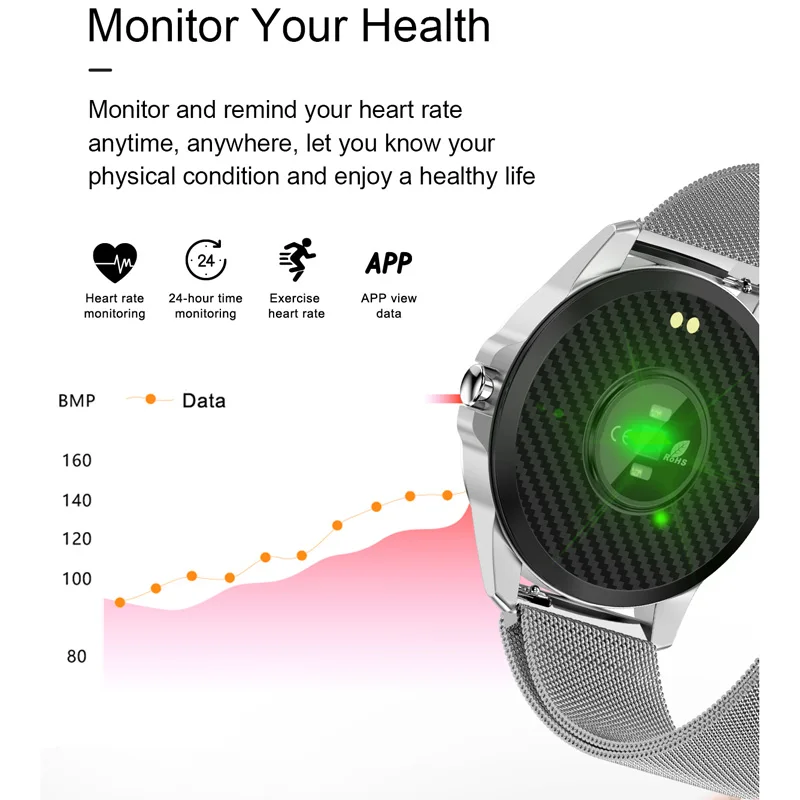 Pulseira à Prova Rastreador de Fitness Cor para Mulheres dos Homens Relógio Inteligente Toque Dwaterproof Água Freqüência Cardíaca Pressão Arterial Esportes Chamada Alarme Banda R23 - Image 3