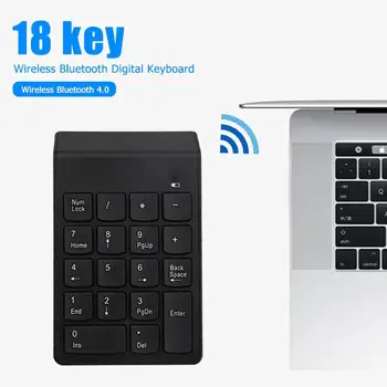 

Wireless Bluetooth Number Keypad Numeric Keyboard Mini 18Keys Number Pad Klavye Ultra-thin Digital Teclado Sem Fio for Laptop PC