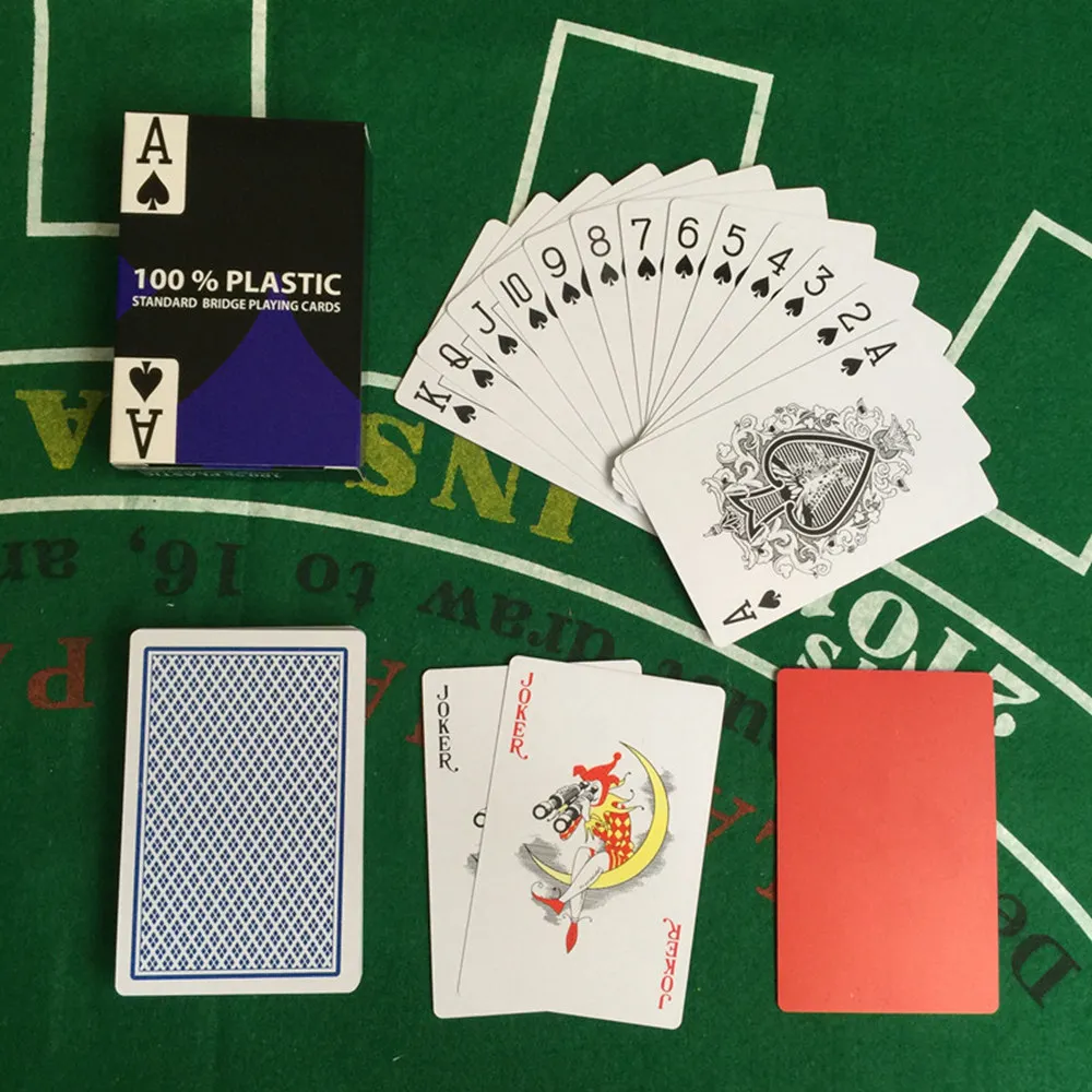 K8356 Новые горячие Baccarat Texas Hold'em ПВХ пластиковые игральные карты водонепроницаемые атласные для покера карточная доска мост игра 2,28*3,46 дюймов