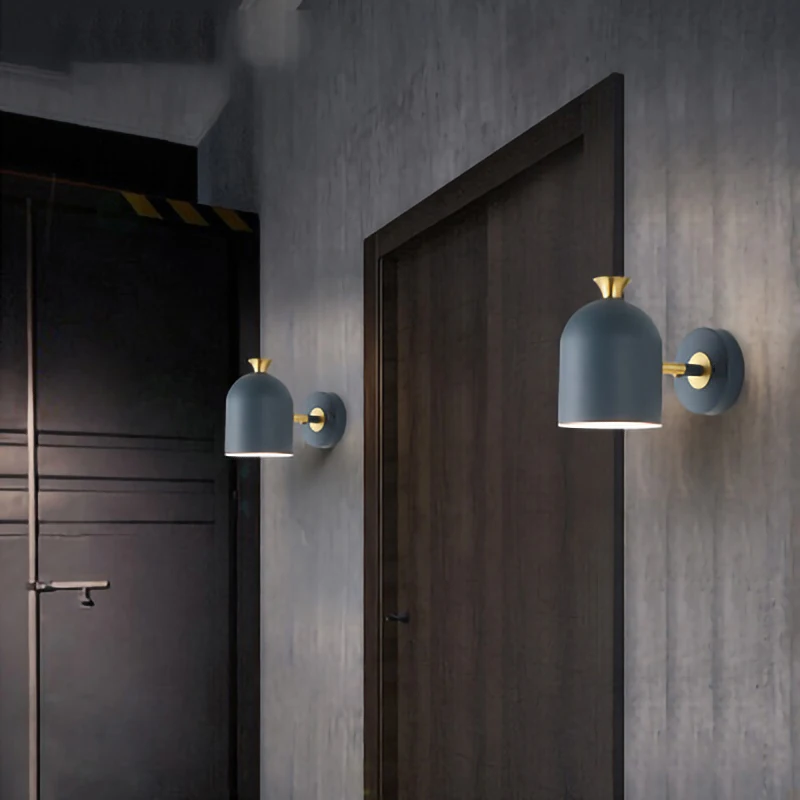 Nordic Creativity Simplicity E27 LED wall lamp AC220V indoor bedside bedroom living room restaurant lighting sconces fixture