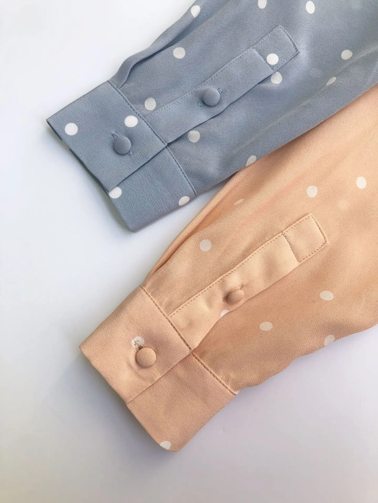 Polk Dot Print Женские рубашки из натурального шелка с длинным рукавом однобортные Элегантные Роскошные повседневные топы и блузки женская одежда