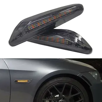 

Car LED Side Marker Smoked Lens Turn Signal For BMW E46 E90 E91 E92 E60 E87 E82 E93 E61 Signals Lamp Lighting