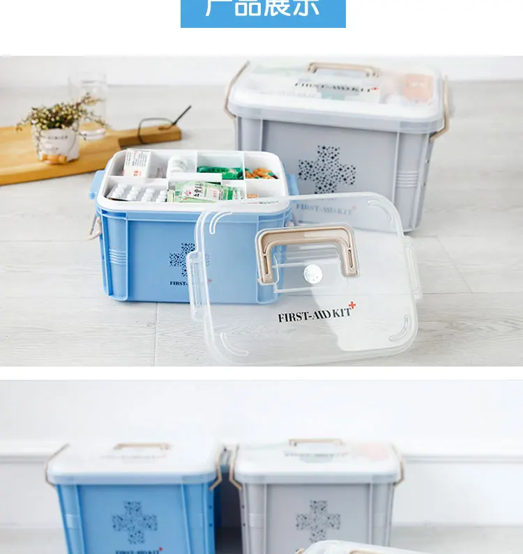 Household Hand Medicine Box Portable Multilayer First Aid Medicine Storage Box Plastic Children Small Medicine Manufacturers Who