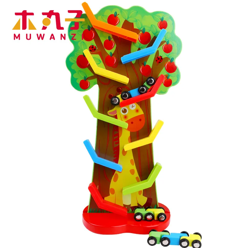 

MWZ Wooden Educational Inertia Speed 9 Layer Camera Track Fruit Tree hua xiang che CHILDREN'S Toy Wholesale