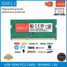 Память для ноутбука SHELI 4GB 1RX8 DDR3-12800 PC3 1600Mhz 1,5 V SODIMM ram
