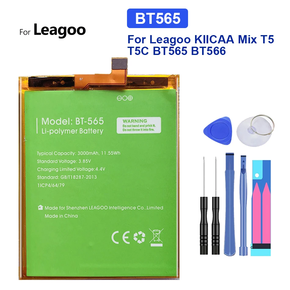 Аккумулятор BT565 / BT566 3000 мАч для Leagoo KIICAA Mix T5 T5C | Мобильные телефоны и аксессуары