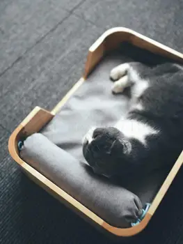 

Wooden cat bed solid wood cat nest cat wooden bed dog pet bed sun artifact special cat furniture