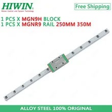 Free Shipping Alloy Steel Hiwin 9mm Linear Rail MGN9 250mm 350mm with MGN9H Slide Block Carriage for 3D Printer