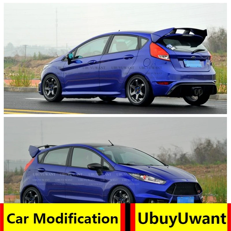 UBUYUWANT для Ford Fiesta хэтчбек 2009-2016 спойлер FRP материал грунтовка цвет автомобиля
