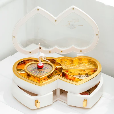 White Music Box Рождественская музыкальная шкатулка розовый музыкальные Джерси коробки Детские танцы, балет украшение для девушки королева музыка копилка подарок на день рождения A-352 музыкальная шкатулка - Цвет: White Music Box