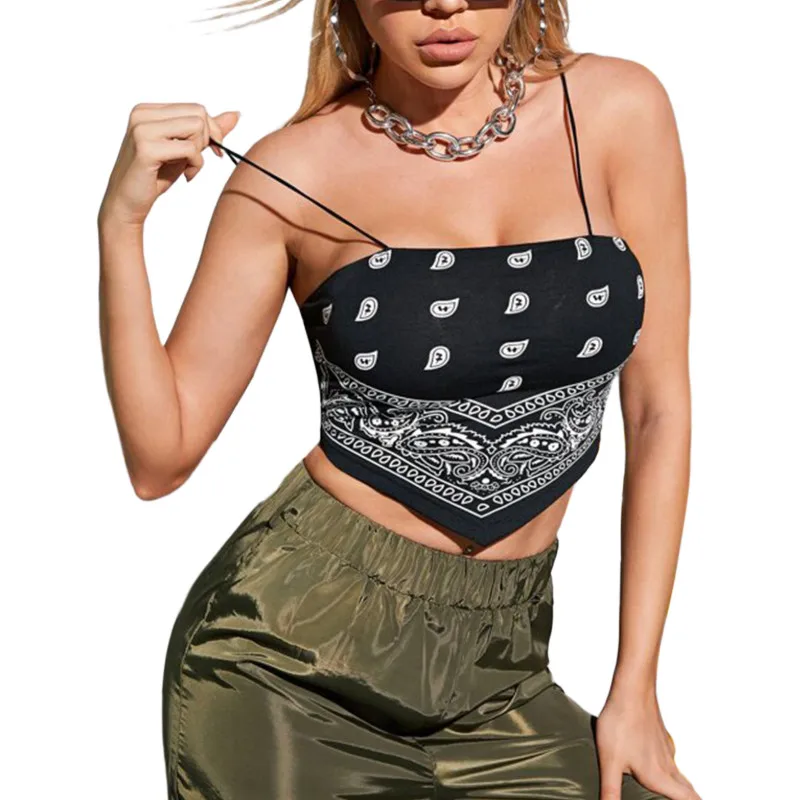 Paisley Bandana Print Top | Pretty Thing Bandana Top | Top Bandana Tanks  Camis - Summer - Aliexpress