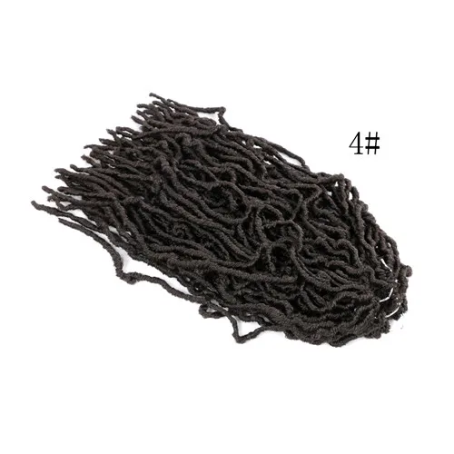 #4 Faux locs Curly вязание крючком косички волосы для наращивания 21 прядь/упаковка Омбре синтетические косички волосы черный коричневый крючком волосы - Цвет: #4