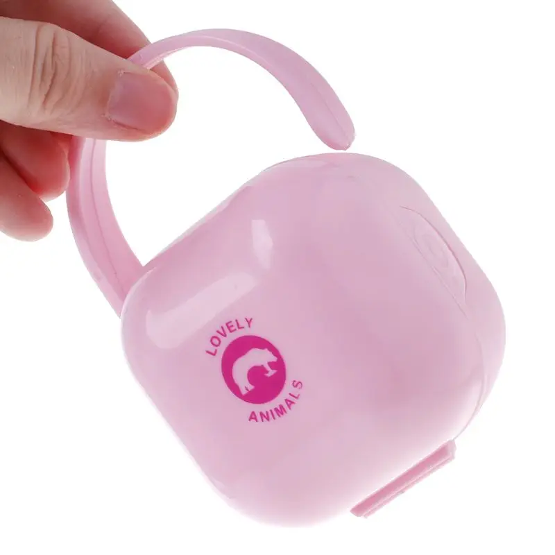 Baby Pacifier Box Storage Case Handle Newborn Soother Container Portable Clean Travel Holder Kids Children Dust Proof pacifier holder,plastic pacifier box