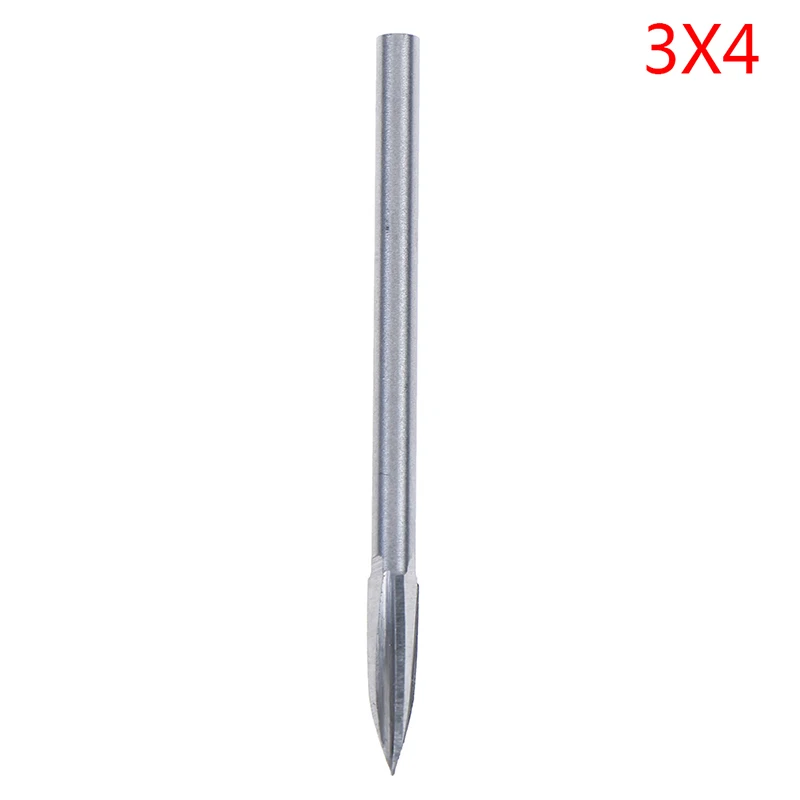 1PCS 3mm Shank 3-8mm Milling Cutters White Steel Sharp Three Blades Wood Carving Knives Edges Woodworking Tools