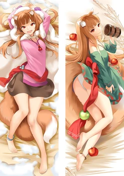 

2020 July Update Spice and Wolf pillow case Double-side pillow Covers anime sexy girls Hugging Body pillowcase