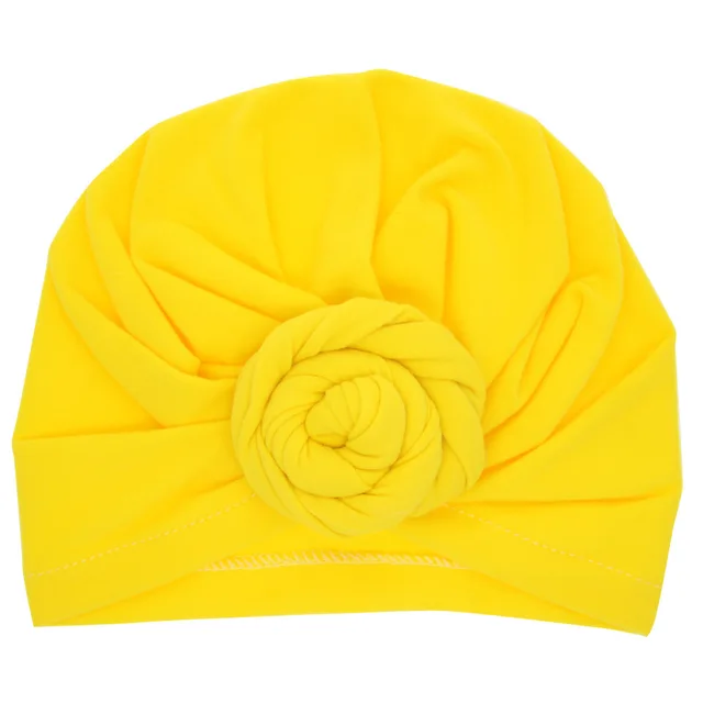 Cute Cotton Blend Baby Turban Hat Newborn Beanie Caps Kids Girls Headwear Infant Toddler Shower Hat Birthday Gift Photo Props 17baby yellow
