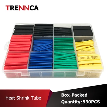 

530Pcs Polyolefin Heat Shrink Tube Insulation termoretractil Shrinkable Tube Assortment Electronic Wire Cable Sleeve Kit