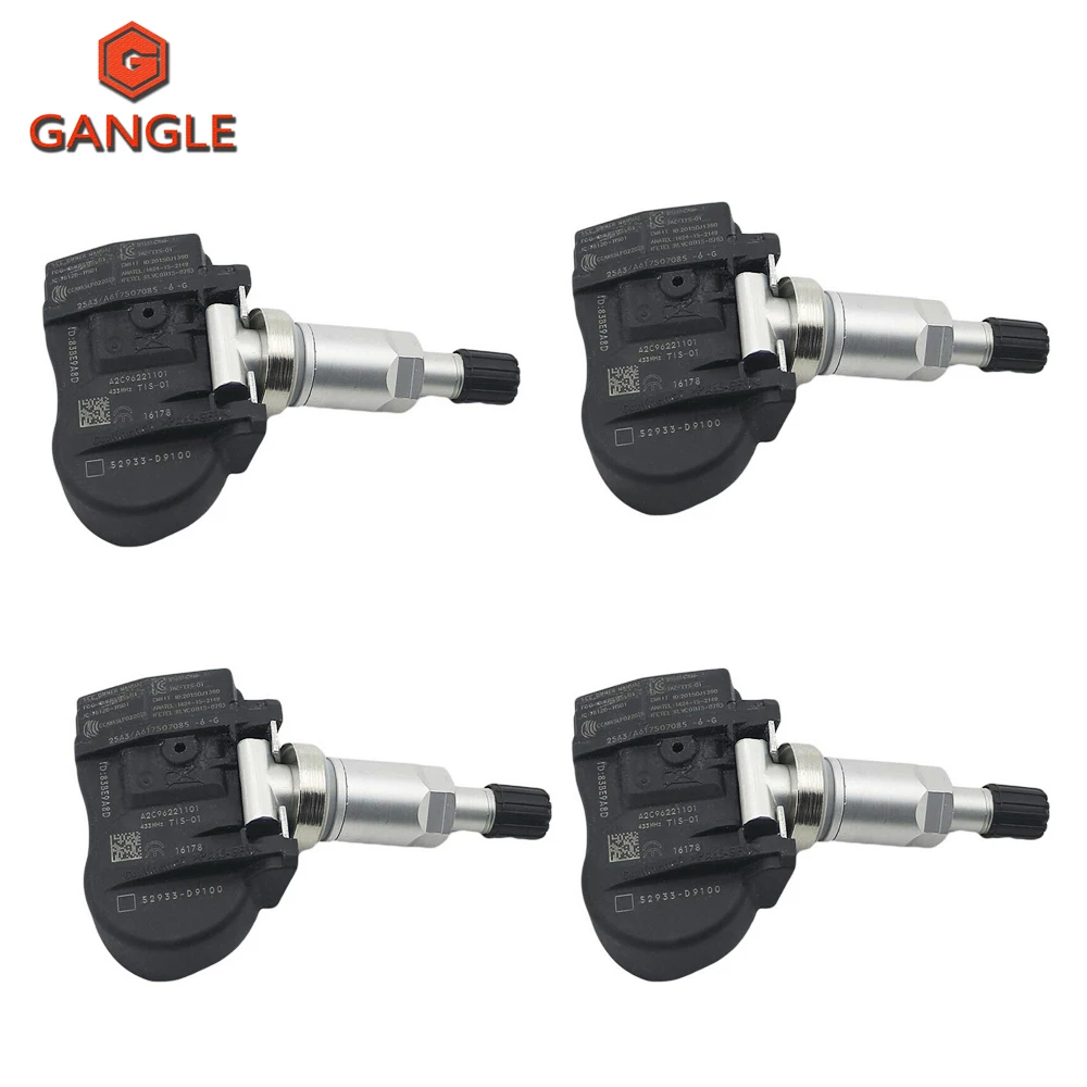 TPMS Topline Rapid Tire Pressure Monitoring System Sensors 433MHz Set of 4 Programmed for Kia Sportage OE Part # 52933D9100 Snap-in TPMS Topline Rapid Tire Pressure Monitoring System Sensors 433MHz Set of 4 Programmed for Kia Sportage OE Part # 52933D9100 Snap-in
