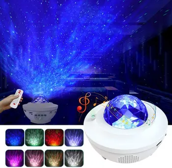 

SXZM Night Light Projector Ocean Wave Projector Star Projector Night Light Projector with Bluetooth Music Speaker for Bedroom