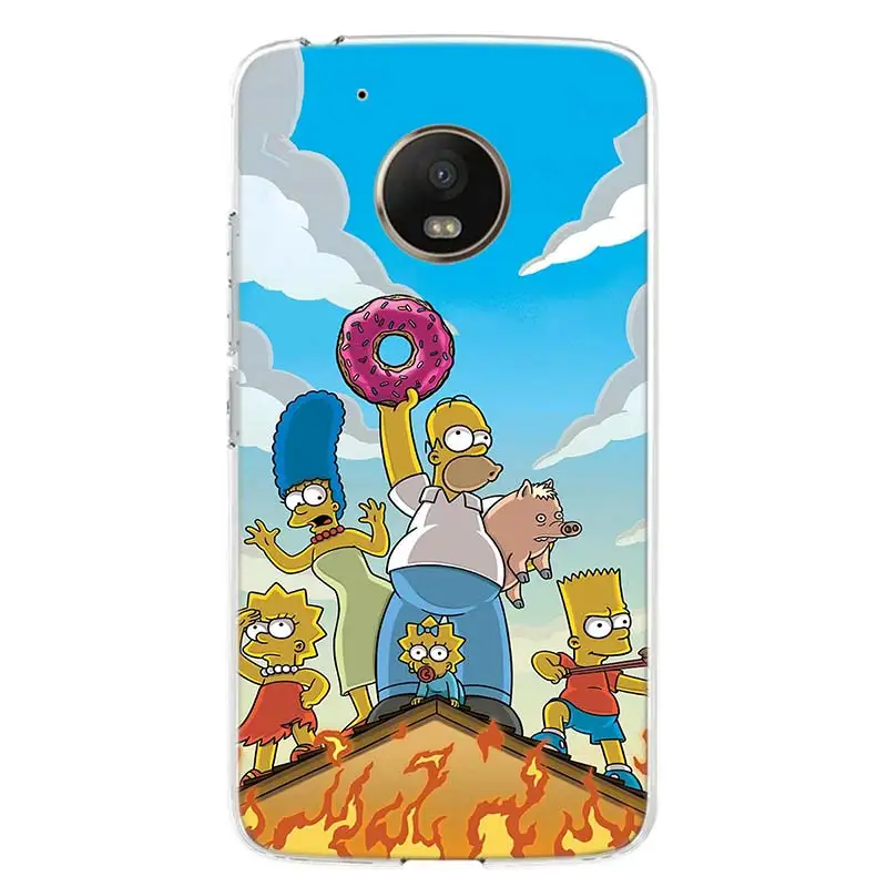 Милый чехол для телефона Homer Симпсоны для Motorola Moto G7 G6 G5S G5 E4 Plus G4 E5 Play power EU Подарочный чехол с рисунком - Цвет: TW307-1