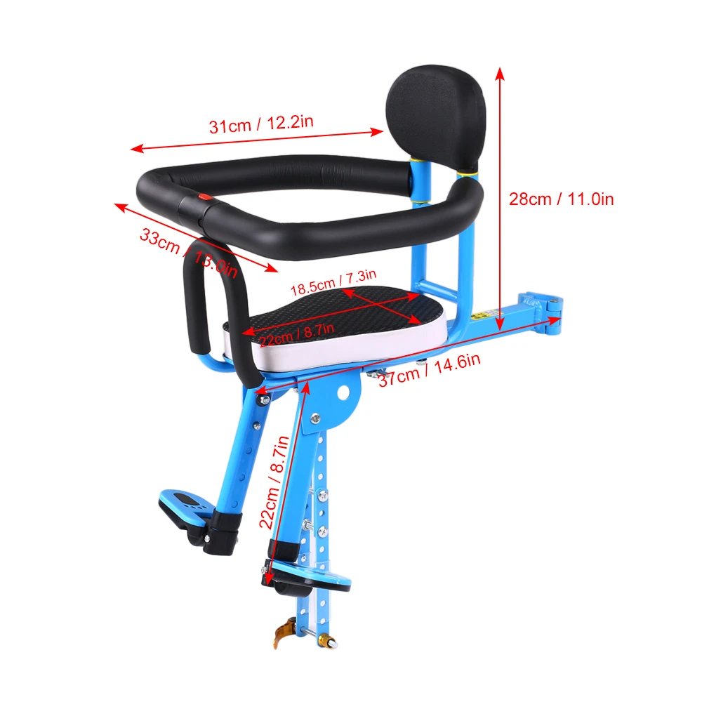 Bicycle Baby Seat Child Chair Front Mount Bicycle Seat Kids Saddle Front Seat Saddle Cushion All-around Handrail Mountain Bike Bicycle Baby Seat Child Chair Front Mount Bicycle Seat Kids Saddle Front Seat Saddle Cushion All-around Handrail Mountain Bike