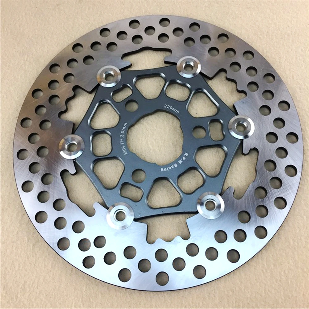 220 x 5.7mm Titanium Motorcycle Disc Brake Disc CNC Motorcycle Universal 220* 57mm For Honda Yamaha Motorcycle Modification - Цвет: 220 x 5.7mm Titanium