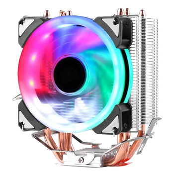 

HOT-DELEFUN CPU Cooler 4 Pure Copper Heat Pipe Cooling Tower Cooling System 9mm CPU Cooling Fan CPU Radiator for AMD