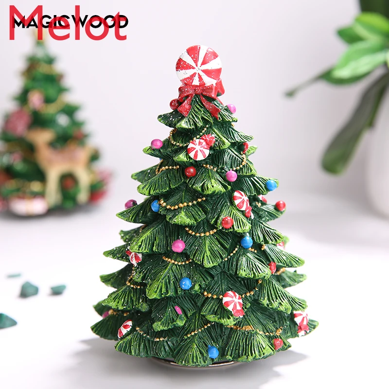 Caixa De Música Árvore De Natal Ornamentos De Natal Presente De Aniversário  Do Feriado De Natal Artesanal Fino Girando Ornamentos Ano Novo 2021